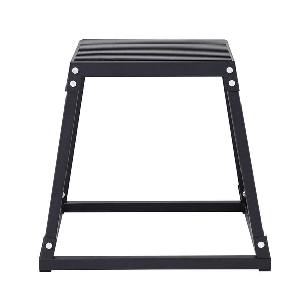 12/18/24 Inch Platform And Jumping Agility Anti Slip Fitness Exercise Step Up Set For Home Gym Training Conditioning Strength Black Plyometric Jump B