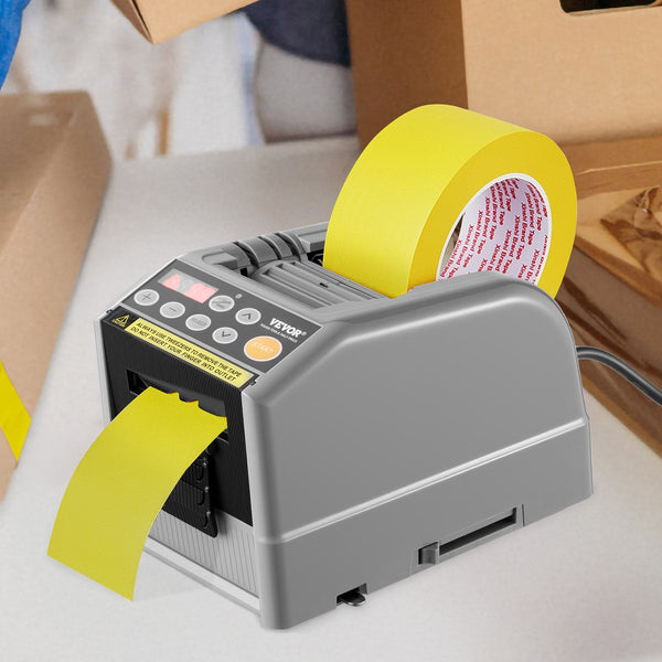 Vevor Automatic Tape Dispenser Self Adhesive Electric Cutter 25 W Packaging Machine 6 60 Mm Width Packing Tape Dispensers