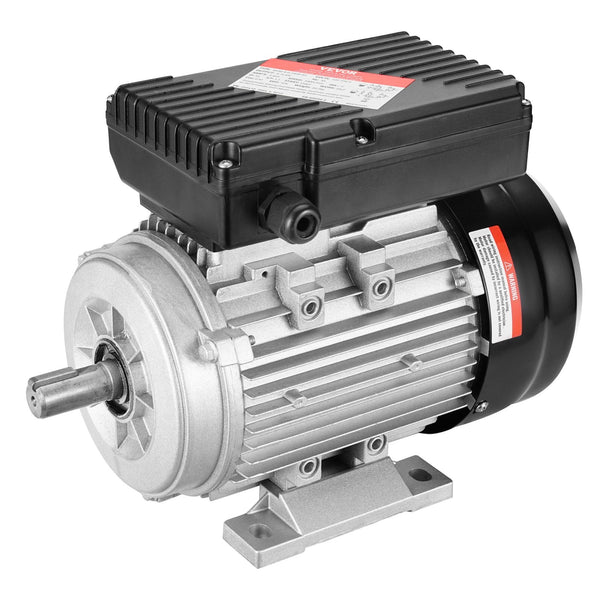 Vevor 0.75Kw Electric Motor 1400 Rpm Ac 220~240V 5.45A 80 B3 Frame Air Compressor Single Phase 19Mm Keyed Shaft Cw/Ccw Rotation For Agricultural Machi