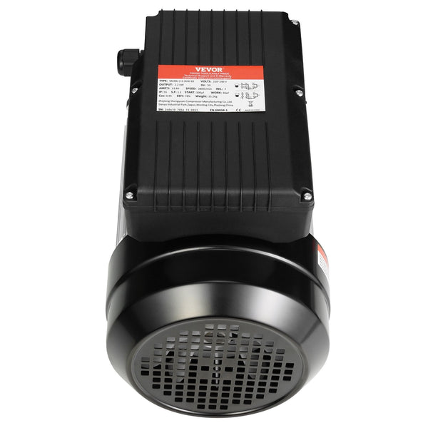 2.2Kw Electric Motor 2800 Rpm Ac 220~240V 13.8A 90L B3 Frame Air Compressor Single Phase 24Mm Keyed Shaft Cw/Ccw Rotation For Agricultural Machinery A