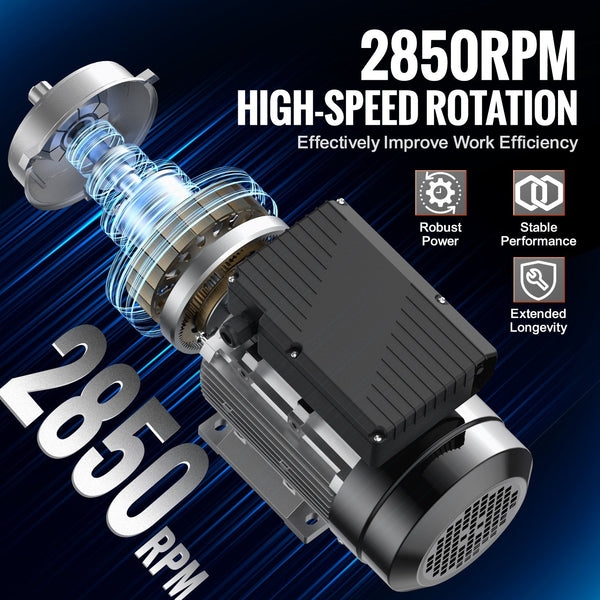 2.2Kw Electric Motor 2800 Rpm Ac 220~240V 13.8A 90L B3 Frame Air Compressor Single Phase 24Mm Keyed Shaft Cw/Ccw Rotation For Agricultural Machinery A