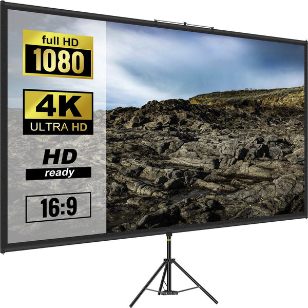 60 Inch Tripod Projector Screen Stand 16:9 4K Hd Portable Adjustable Projector Screens