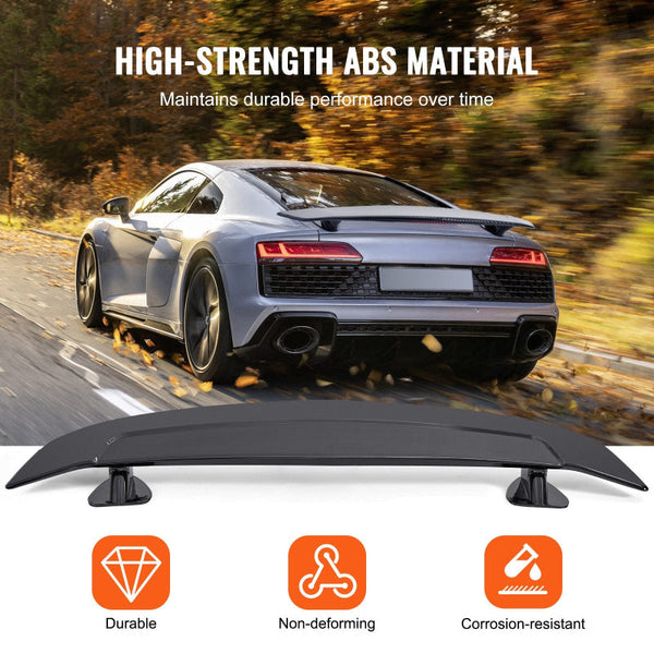 Universal Rear Spoiler 46.3'' Gt Style Trunk Wing For Sedans And Coupes Mouldings Trim