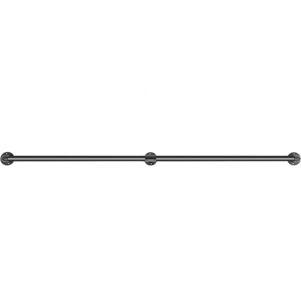 Pipe Stair Handrail 1.8M Staircase 200Kg Load Capacity Carbon Steel Industrial With Wall Mount Support Round Corner Handrailings For Indoor Outdoor Di