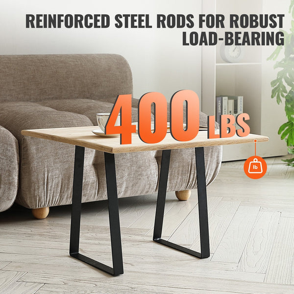 406.4Mm Trapezoid Steel Table Legs Replacement Furniture Set Of 2 For Diy Coffee Tables Modern Desks Bench Night Stands Sofa Max Load 181.4Kg Heavy Du