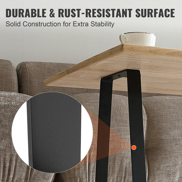 406.4Mm Trapezoid Steel Table Legs Replacement Furniture Set Of 2 For Diy Coffee Tables Modern Desks Bench Night Stands Sofa Max Load 181.4Kg Heavy Du