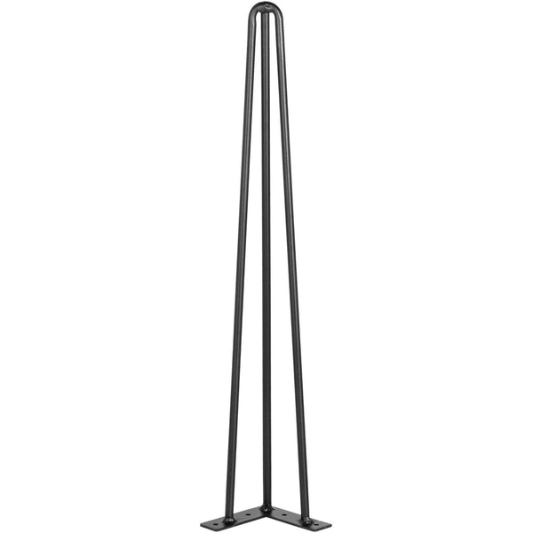 Hairpin Table Legs 24 Inch Black Set Of Desk Each 220Lbs Capacity 3 Rods For Bench Dining End Chairs Carbon Steel Diy Heavy Duty Furniture Dining Tabl