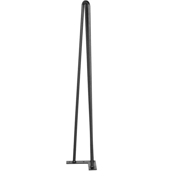 Hairpin Table Legs 24 Inch Black Set Of Desk Each 220Lbs Capacity 3 Rods For Bench Dining End Chairs Carbon Steel Diy Heavy Duty Furniture Dining Tabl