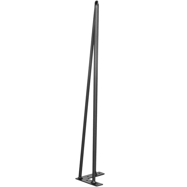 Hairpin Table Legs 24 Inch Black Set Of Desk Each 220Lbs Capacity 3 Rods For Bench Dining End Chairs Carbon Steel Diy Heavy Duty Furniture Dining Tabl
