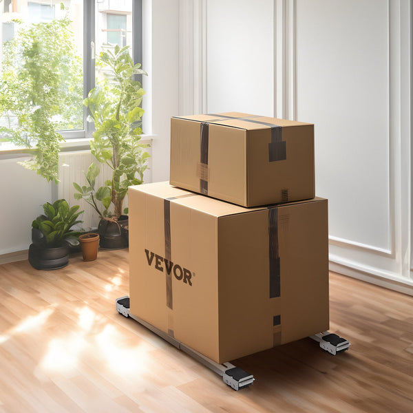 Vevor Heavy Duty Furniture Appliances Rollers 660 Lbs Total Load Extendable Mobile Washing Machine Base Fridge Stand Dolly Movers For Refrigerators Dr
