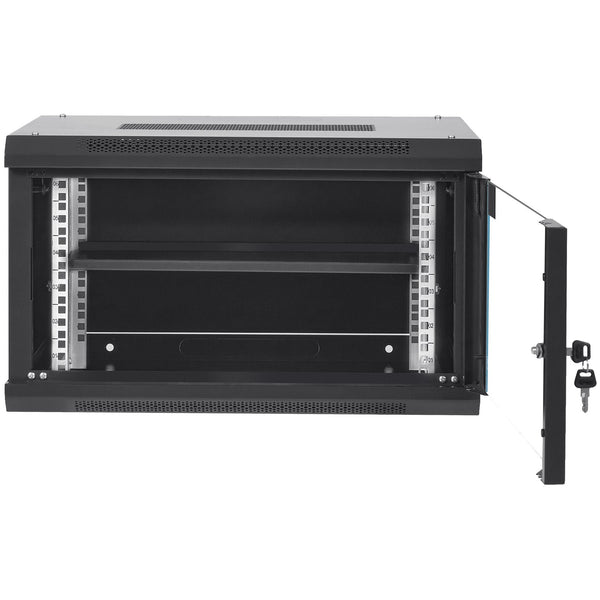 Vevor 6U Wall Mount Network Server Cabinet 15.5'' Deep Rack Enclosure 200 Lbs Max. Ground Mounted Load Capacity With Locking Glass Door Side Panels Fo