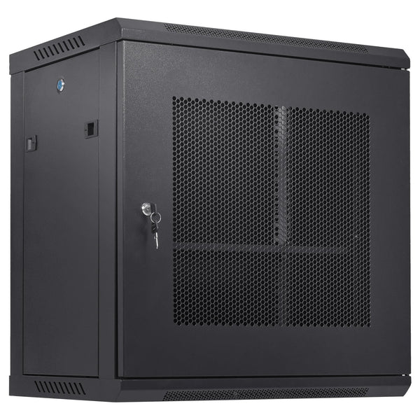 Vevor 12U Wall Mount Network Server Cabinet 15.5'' Deep Rack Enclosure 200 Lbs Max. Ground Mounted Load Capacity With Locking Door Side Panels For It