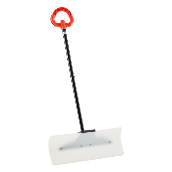 Vevor Snow Pusher Shovel 61 Cm Wide Outdoor Snowplow With Ergonomic Grip Hdpe Plastic Blade Winter Segmented Handle Portable Removal Tool For Driveway