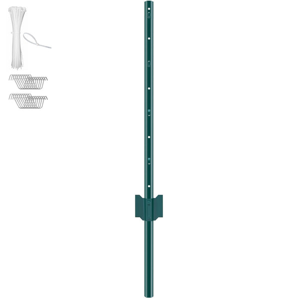 3 Feet Fence Post 10 Pack U Channel Heavy Duty Metal Posts Sturdy Steel Stakes For Garden Yard Lawn Farms And Outdoor Wire Fencing Green Fence Panels