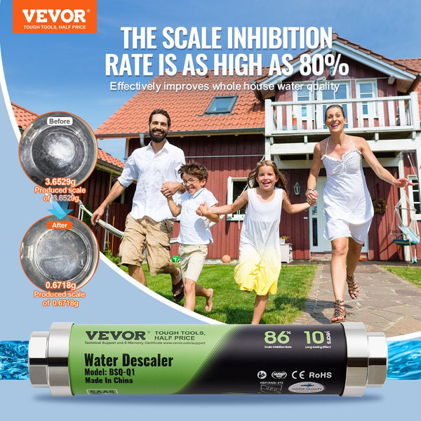 Vevor Whole House Salt Free Descaler Physical Scale System Saas Alloy Water Filters