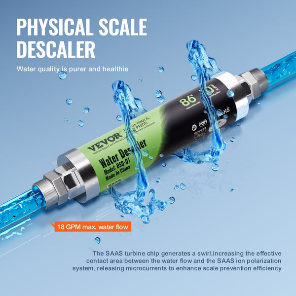 Vevor Whole House Salt Free Descaler Physical Scale System Saas Alloy Water Filters