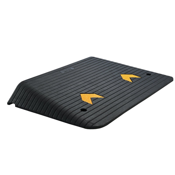 Vevor Upgraded Rubber Threshold Ramp 10.2 Cm Rise Door With Channel Natural Car Non Slip Textured Surface 15 Tons Load Capacity Curb For Wheelchair An
