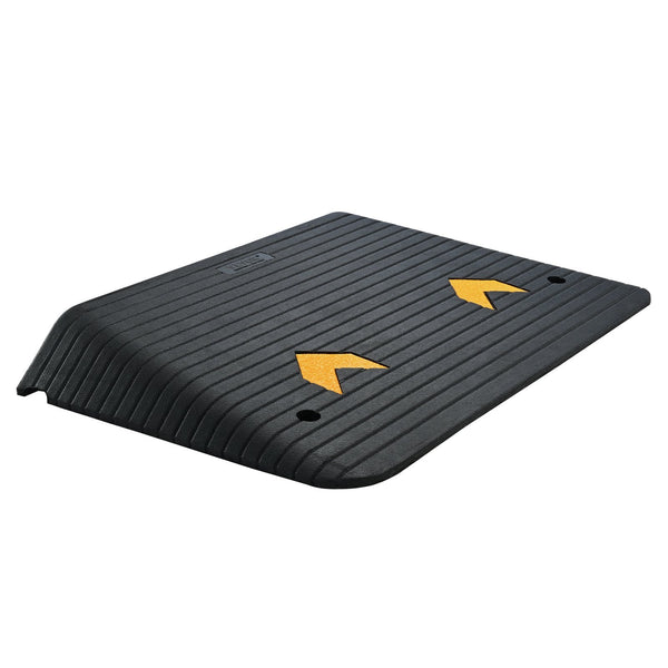 Vevor Upgraded Rubber Threshold Ramp 10.2 Cm Rise Door With Channel Natural Car Non Slip Textured Surface 15 Tons Load Capacity Curb For Wheelchair An