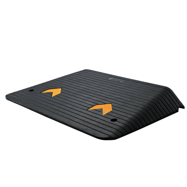 Vevor Upgraded Rubber Threshold Ramp 10.2 Cm Rise Door With Channel Natural Car Non Slip Textured Surface 15 Tons Load Capacity Curb For Wheelchair An