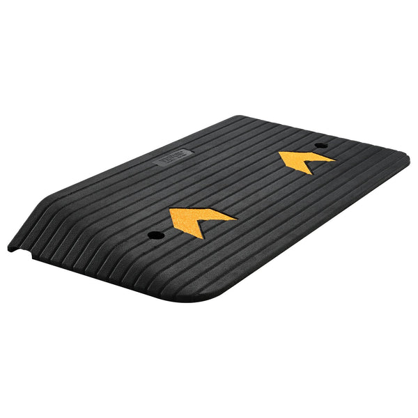 Vevor Upgraded Rubber Threshold Ramp 7.6 Cm Rise Door With 1 Channel Natural Car Non Slip Textured Surface 150 Tons Load Capacity Curb For Wheelchair