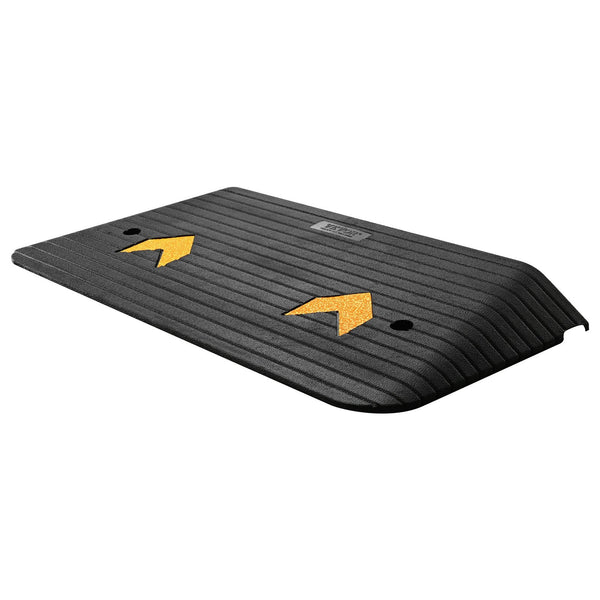 Vevor Upgraded Rubber Threshold Ramp 7.6 Cm Rise Door With 1 Channel Natural Car Non Slip Textured Surface 150 Tons Load Capacity Curb For Wheelchair