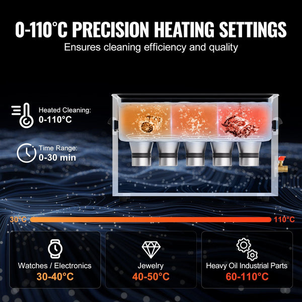 30L Ultrasonic Cleaner With Heater Timer And Basket Professional Digital Sonic Cavitation Machine 360W Cleaning For Lab Tools Metal Parts Carburetor B