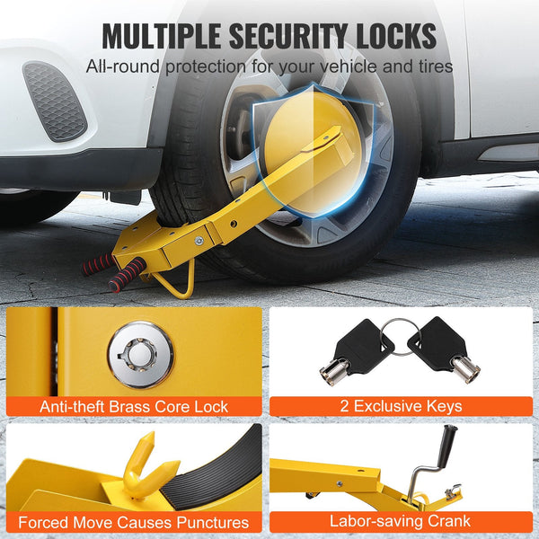 Wheel Lock Clamp 1 Pack Trailer Heavy Duty Anti Theft Tire Adjustable Boot Claw Locks For Rv Trailers Cars Trucks Suvs Clamps & Vices