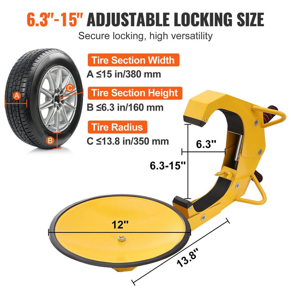 Wheel Lock Clamp 2 Pack Trailer Heavy Duty Anti Theft Tire Adjustable Boot Claw Locks For Rv Trailers Cars Trucks Suvs Clamps