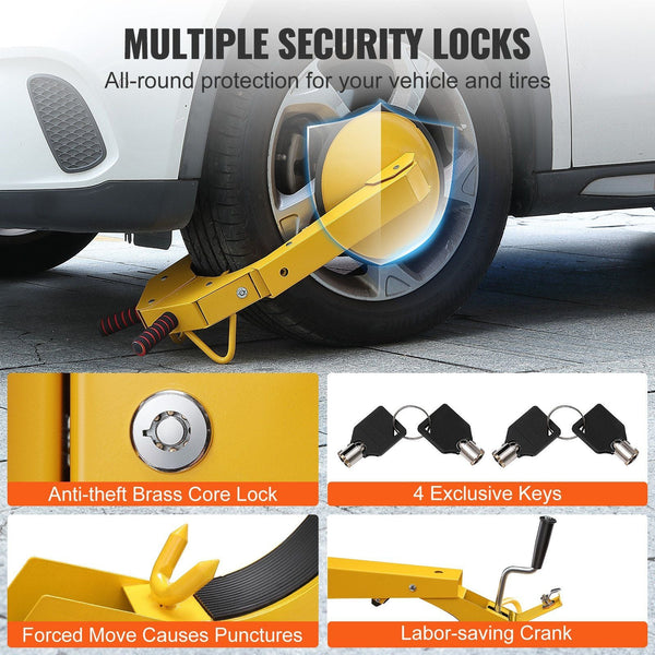 Wheel Lock Clamp 2 Pack Trailer Heavy Duty Anti Theft Tire Adjustable Boot Claw Locks For Rv Trailers Cars Trucks Suvs Clamps