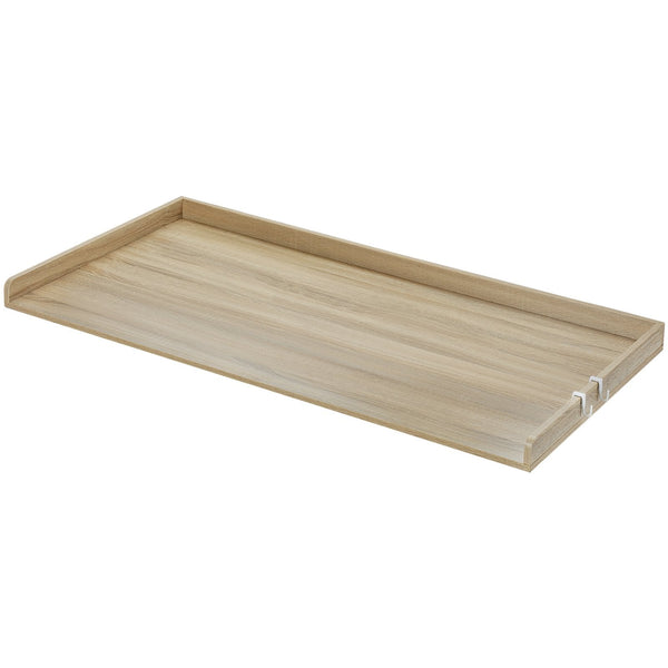 Washer Dryer Countertop 54" X 27" Wooden And Water Resistant Laundry Machine Topper Cover With Anti Slip Pads For Room Organization Storage Oak Dryers