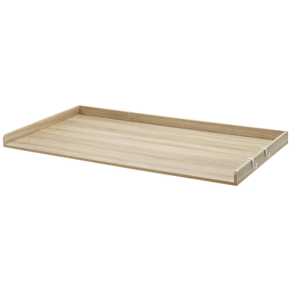 Washer Dryer Countertop 54" X 27" Wooden And Water Resistant Laundry Machine Topper Cover With Anti Slip Pads For Room Organization Storage Oak Dryers
