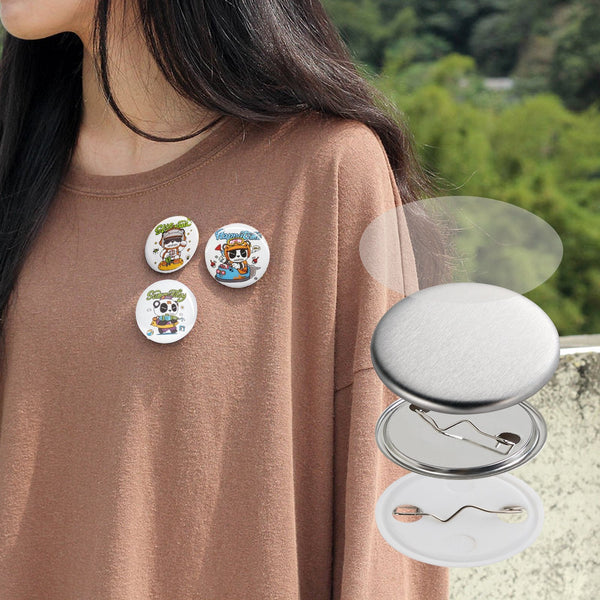 Vevor 1.25" 32Mm Button Badge Parts Supplies For Maker Machine 500 Sets Badge & Button Makers