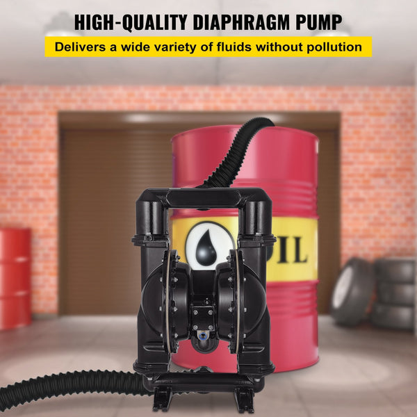 Vevor 75 Gpm Air Operated Double Diaphragm Pump 2 Inch Inlet And Outlet Water Pumps & Pressure Tanks
