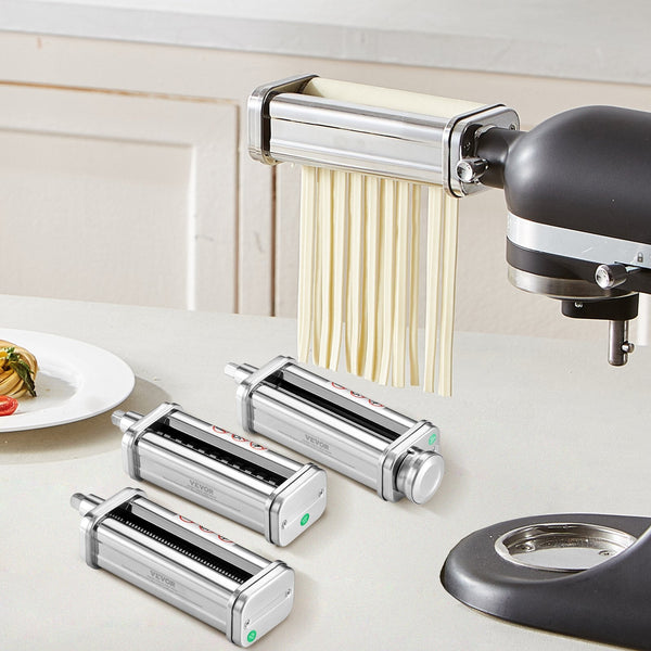 3Pcs Pasta Attachment For Kitchenaid Stand Mixer Roller Cutter Set Countertop Mixers