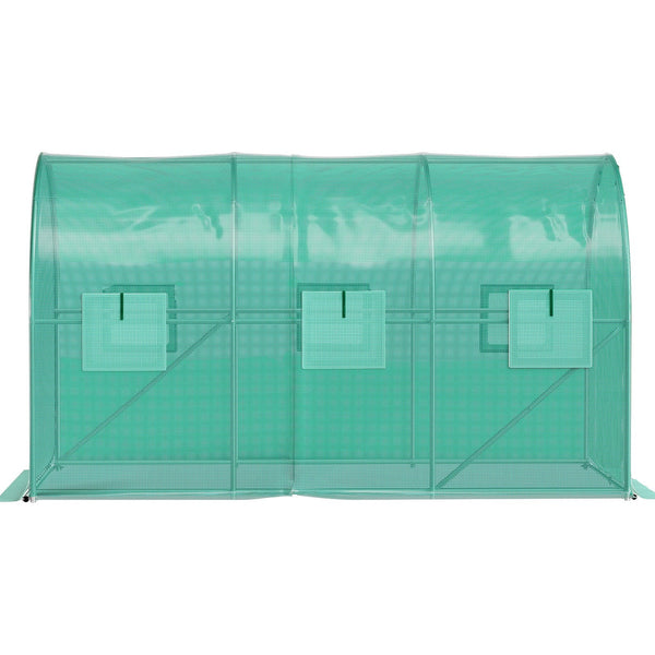 Vevor Walk In Tunnel Greenhouse Galvanized Frame & Waterproof Cover 12X7x7 Ft Greenhouses
