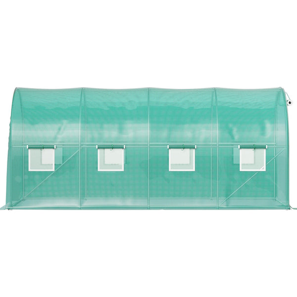 Walk In Tunnel Greenhouse Galvanized Frame & Waterproof Cover 15X7x7 Ft Greenhouses