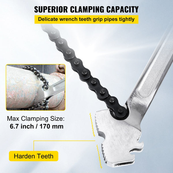 24 Inch Pipe Chain Wrench Heavy Duty 6.7 Other Wrenches & Spanners