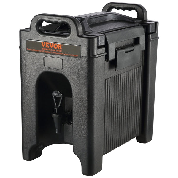 Vevor Insulated Beverage Dispenser 9.5 L Food Grade Ldpe Hot And Cold Server Thermal Drink Cooler With 23 Mm Pu Layer Two Stage Faucet Handle For Rest