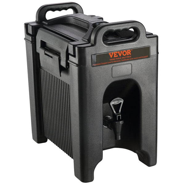 Vevor Insulated Beverage Dispenser 9.5 L Food Grade Ldpe Hot And Cold Server Thermal Drink Cooler With 23 Mm Pu Layer Two Stage Faucet Handle For Rest