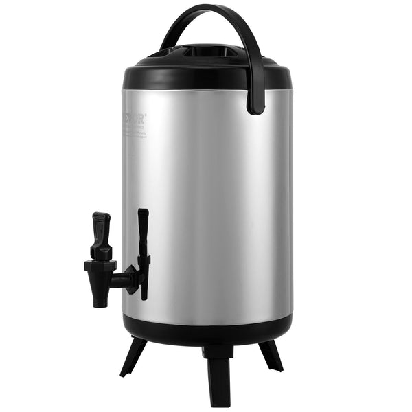Stainless Steel Insulated Beverage Dispenser 7.6 Liter Thermal Hot And Cold Drink Server With Spigot Handle Dispensers