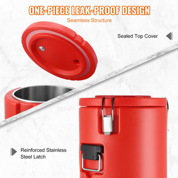 Vevor Stainless Steel Insulated Beverage Dispenser 17.2 Liter Thermal Hot And Cold Drink Server With Spigot Handle Food Grade For Tea Coffee Water Res