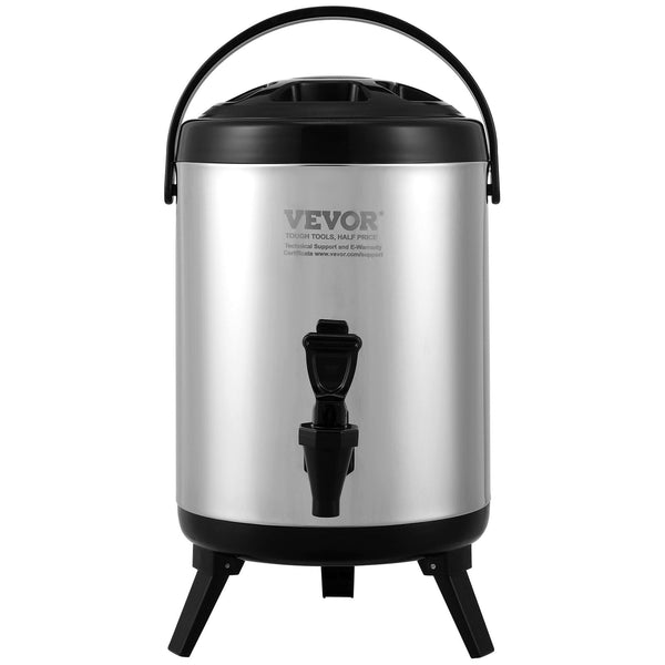 Stainless Steel Insulated Beverage Dispenser 6 Liter Thermal Hot And Cold Drink Server With Spigot Handle Food Grade For Tea Coffee Water Restaurant S