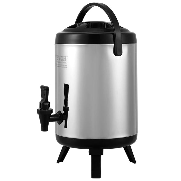 Stainless Steel Insulated Beverage Dispenser 6 Liter Thermal Hot And Cold Drink Server With Spigot Handle Food Grade For Tea Coffee Water Restaurant S
