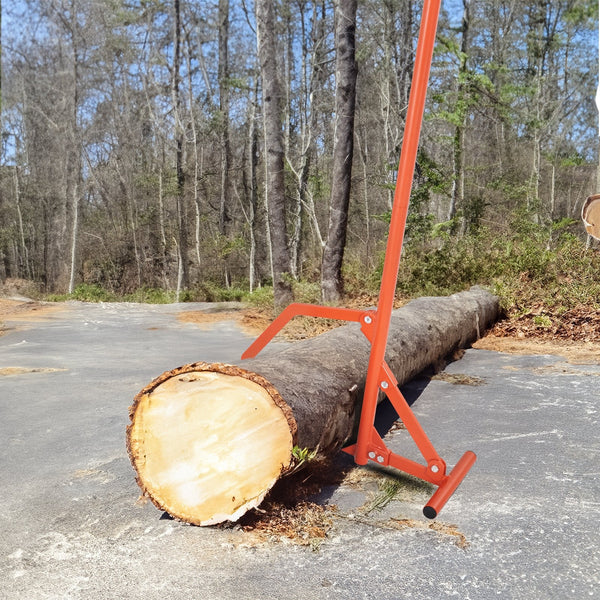 Timberjack 46.5 In Heavy Duty Steel Log Roller Lifter With Adjustable Cant Hook Logging Tools Jack For Logs Ups 25" Dia Rolling Cutting And Lifting Ot