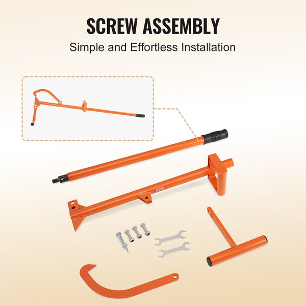Timberjack 46.5 In 1 Heavy Duty Steel Log Lifter Multifunctional Roller Adjustable Cant Hook Logging Tools Jack Forestry Multitool Rolling Cutting Lif