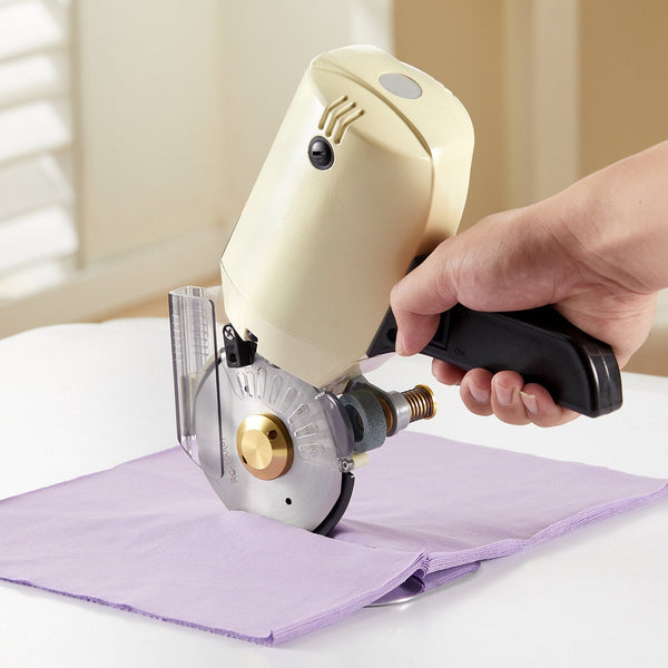 Fabric Cutter 250W Electric Rotary Cutting Machine 1.1" Thickness Octagonal Knife With Replacement Blade And Sharpening Stones For Multi Layer Cloth L