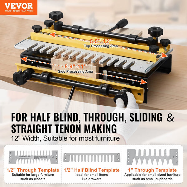 Vevor Dovetail Jig Woodworking Router Bits Templates Furniture Cabinet Making Other Power Tools
