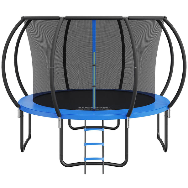 Vevor 10Ft Trampoline 330 Lbs With Enclosure Net Ladder And Curved Pole Heavy Duty Jumping Mat Spring Cover Padding Outdoor Recreational For Kids Adul