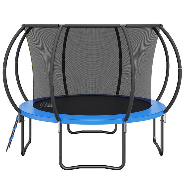 Vevor 10Ft Trampoline 330 Lbs With Enclosure Net Ladder And Curved Pole Heavy Duty Jumping Mat Spring Cover Padding Outdoor Recreational For Kids Adul