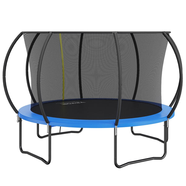 Vevor 3.66M Trampoline 181 Kg With Enclosure Net Ladder And Curved Pole Heavy Duty Jumping Mat Spring Cover Padding Outdoor Recreational For Kids Adul